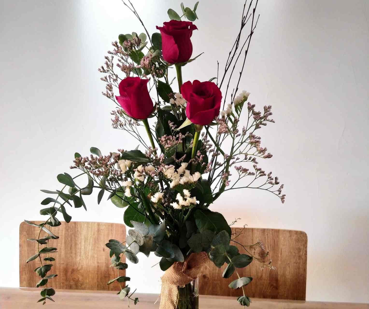 Ramo de 3 rosas | Floristería Crisálida